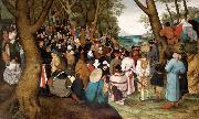 Pieter Brueghel the Younger The Preaching of St John the Baptist oil